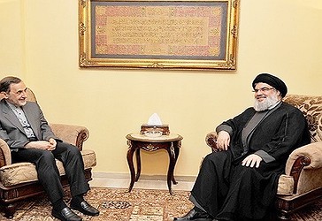 Ali Akbar Velajati dhe Sejjid Hassan Nasrallah në Bejtut