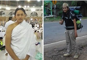  28-vjeçari Muhammed Khamim Setiawan ka arritur në Mekë në kohë për Haxh, pasi ka ecur 9.000 km. nga Indonezia