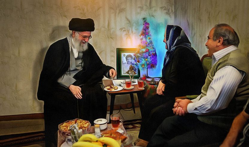 Imam Khamenei viziton një familje të krishterë në prag të Krishtlindjes.